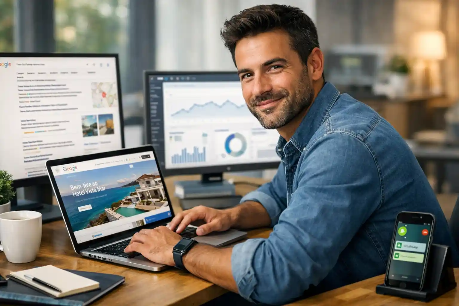 Criação de site profissional e estrutura digital